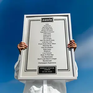 Oasis 2025 Setlist Poster, Oasis Art Print, Oasis Memorabilia, Britpop Wall Art, Music Posters, Oasis Live 2025, Tour Setlist