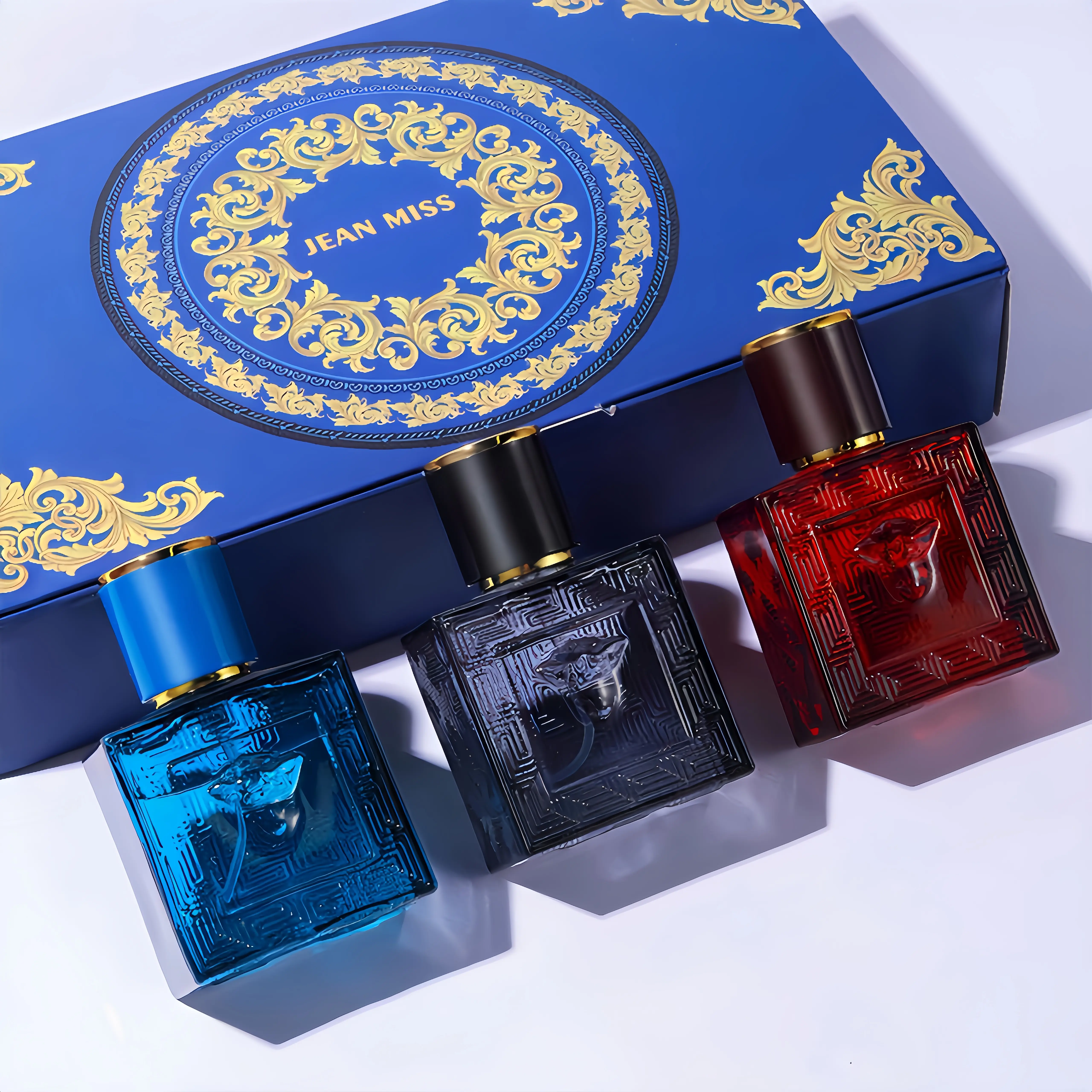 JEAN MISS 3-Piece Men's Eau de Parfum Gift Set 90ml -men colognes real & Spicy Floral Scent, Masculine Long-Lasting Fragrance for Him - Perfume Gift Sets for Men,perfum for Men, distinct scent, long lasting perfume,perfume para hombres, body mist
