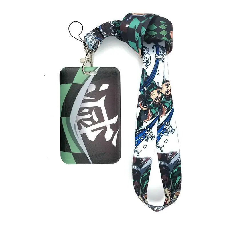Anime Demon Slayer Print Keychain Ribbon Lanyards for Keys ID Card Phone Straps Hanging Rope Lariat Students Badge Pass Holder Anime Demon Slayer Print Keychain Ribbon Lanyards for Keys ID Card Phone Straps Hanging Rope Lariat Students Badge Pass Holder