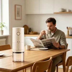 Portable Electric Burr Coffee Grinder | 38 Precise Grind Settings | USB Rechargeable, Ceramic Conical Burr | For Espresso, French Press, Travel, Camping & Home Use