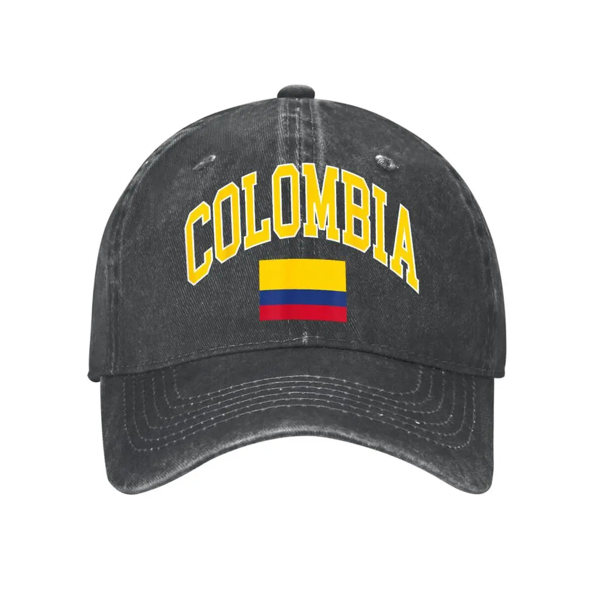 Colombia Flag Mesh Baseball Cap, Unisex UV Resistant Hat for Sports & Outdoors, Breathable and Machine Washable, Casual, Durable, Everyday, One Size