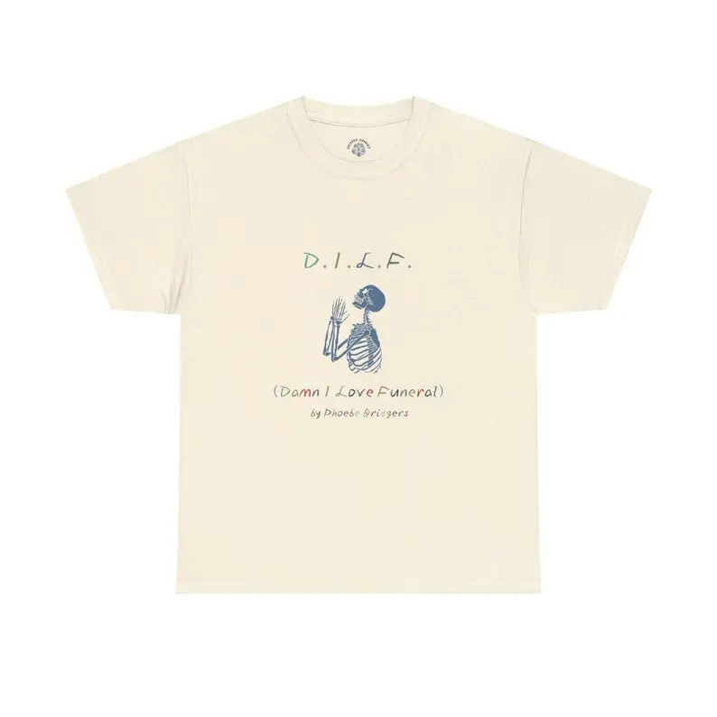 Phoebe Bridgers T-shirt- Damn I love Funeral by Phoebe Bridgers- Skeleton T-shirt- Boygenius- Artsy Band T-shirt- Unisex Heavy Cotton Tee