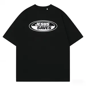 Retro Jesus Saves T-Shirt, Vintage Graphic Christian Tee, Unisex Cotton Casual Top, Faith-Inspired Gift for Men & Women