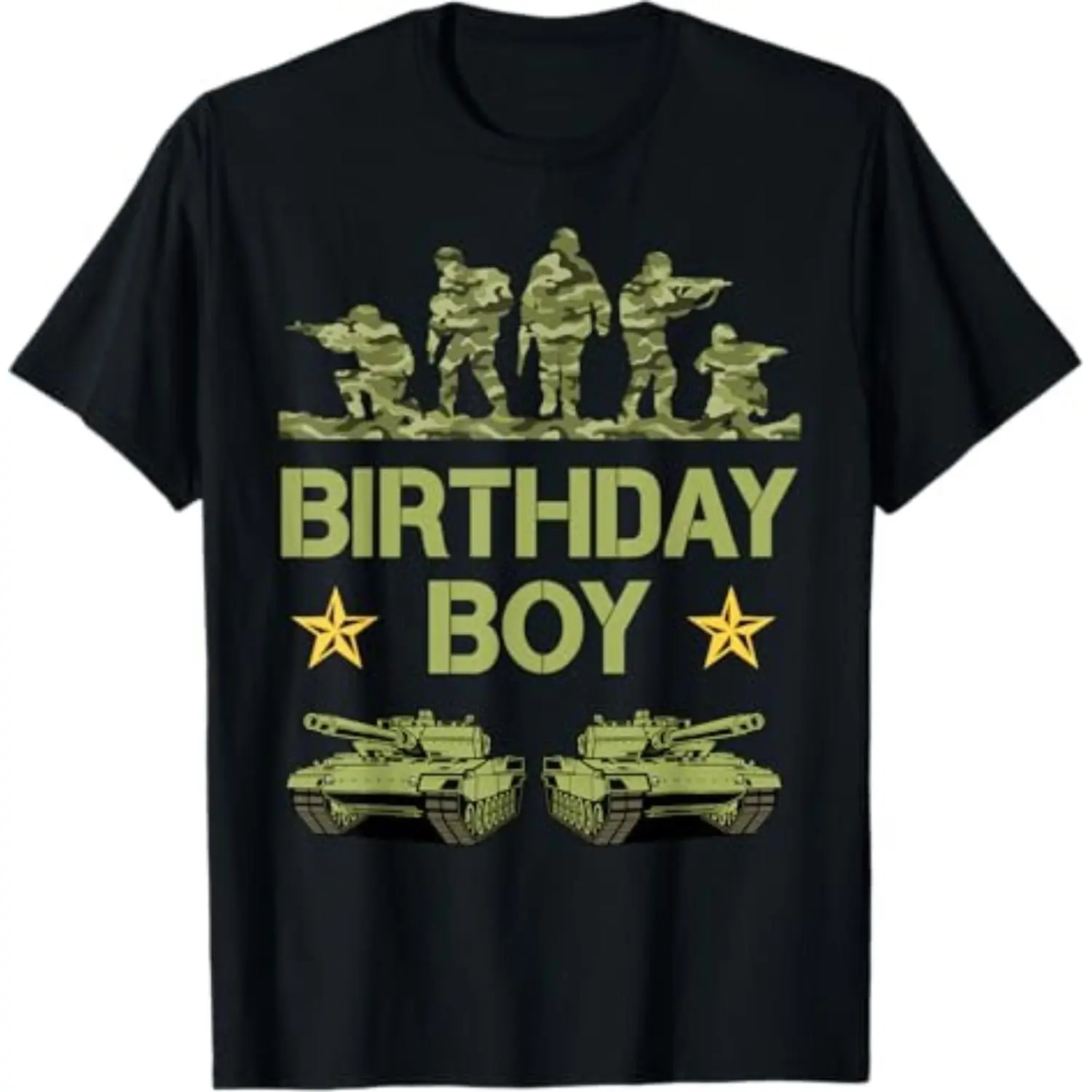 Summer t Shirts Birthday Boy Military Decorations Camo soldier Birthday Boy T-Shirt