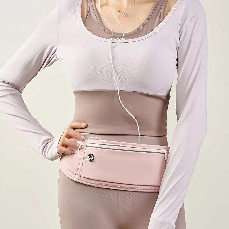 SAVANA Unisex Athletic Fanny Pack - Waterproof Polyester, Scratchproof Belt Bag with Adjustable Strap, Reflective Strips, Zip, Fits Waist Sizes 25.59 to 47.24 for Outdoor Night Running & Gym, Bum Bag, Waist Fit, 25.59 To 47.24 Inches, Sports Waist Bag