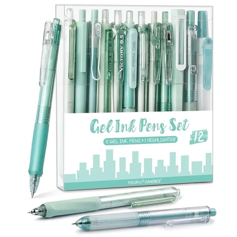 12pack/Green(black ink*11+Highlighter*1)
