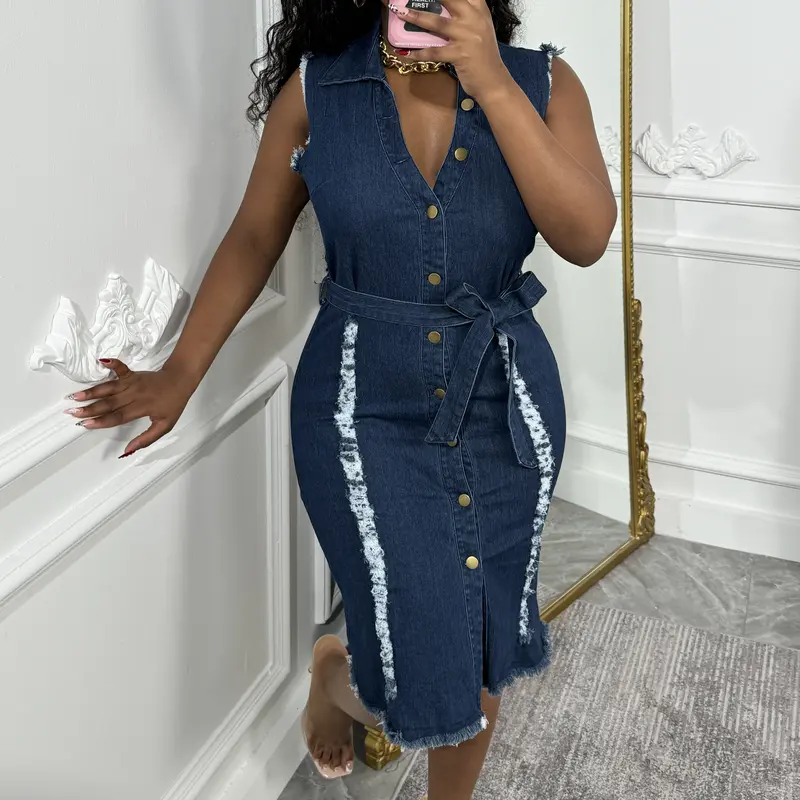 white christmas dresses Women's Denim Strapless Dress main image 0