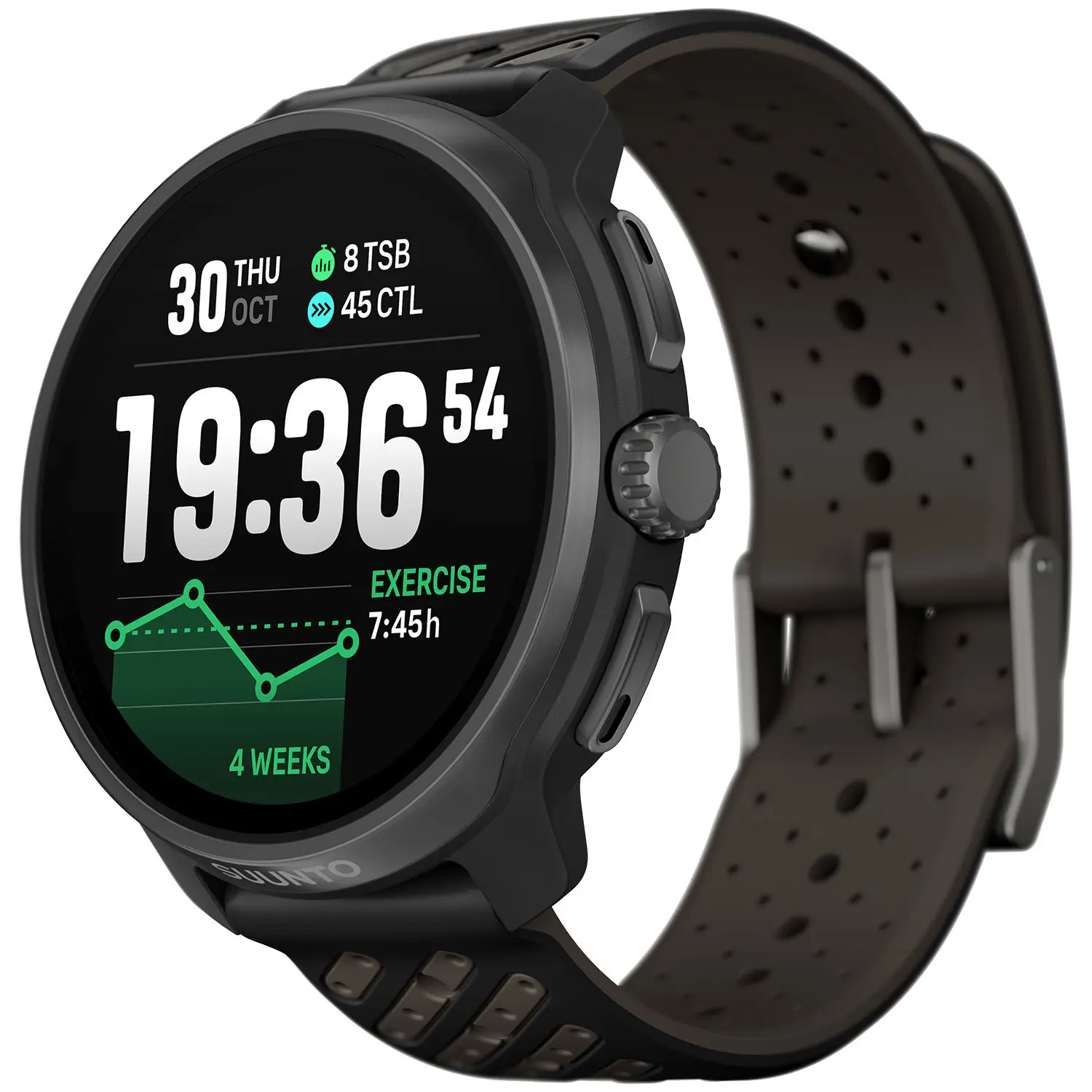 Suunto Race 2 Titanium GPS Sports Watch with AMOLED Touchscreen, Heart Rate and Fitness Tracker - Titanium Black