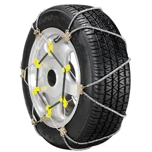 212 MAIN P Series SZ343 Security Chain Winter Traction Device for Car Tires, Vehicle Accessories with Anti-Slip Grip, Coil Links, and Included Tightener