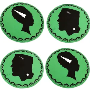 Round Bride of Frankenstein Beach Towel