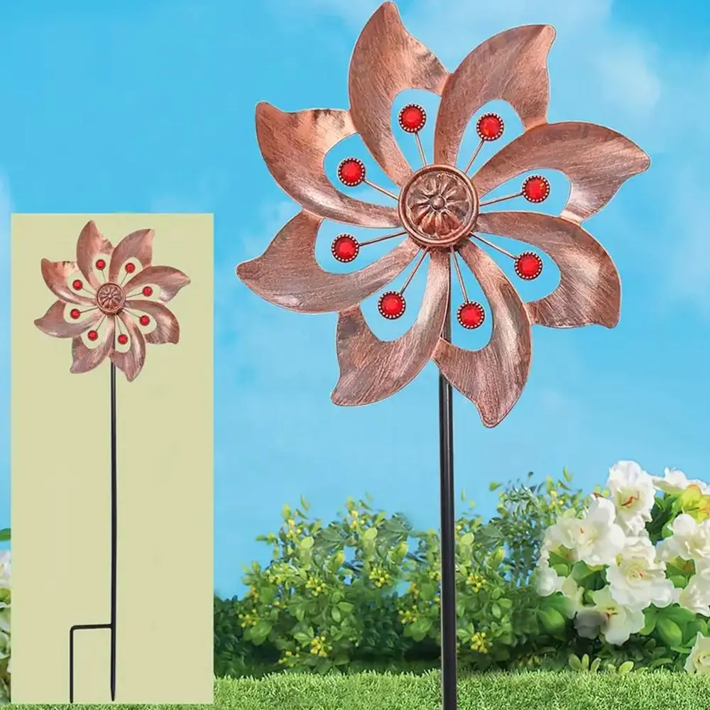 Wind Spinner, 1 Count Metal Wind Spinner, Garden Decor, Outdoor Hanging Decor, Yard and Garden Decor, Patios, Gardens, Parks, Sidewalks, Lawns, Garden Accessories