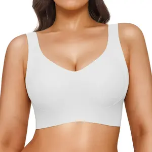 Popilush Wireless Wide Strap Everyday Supportive Push Up Comfort Bra Womenswear Minimalist