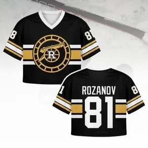 Heated Rivalry Crop Top Jersey Hollander Rozan0v Shirt All-Over Print Unisex