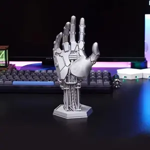 Adjustable Cyberpunk 3D Printed Game Controller Stand, Abs Desk Organizer for Controllers & Smartphones, Non-Waterproof Gaming Accessory Holder