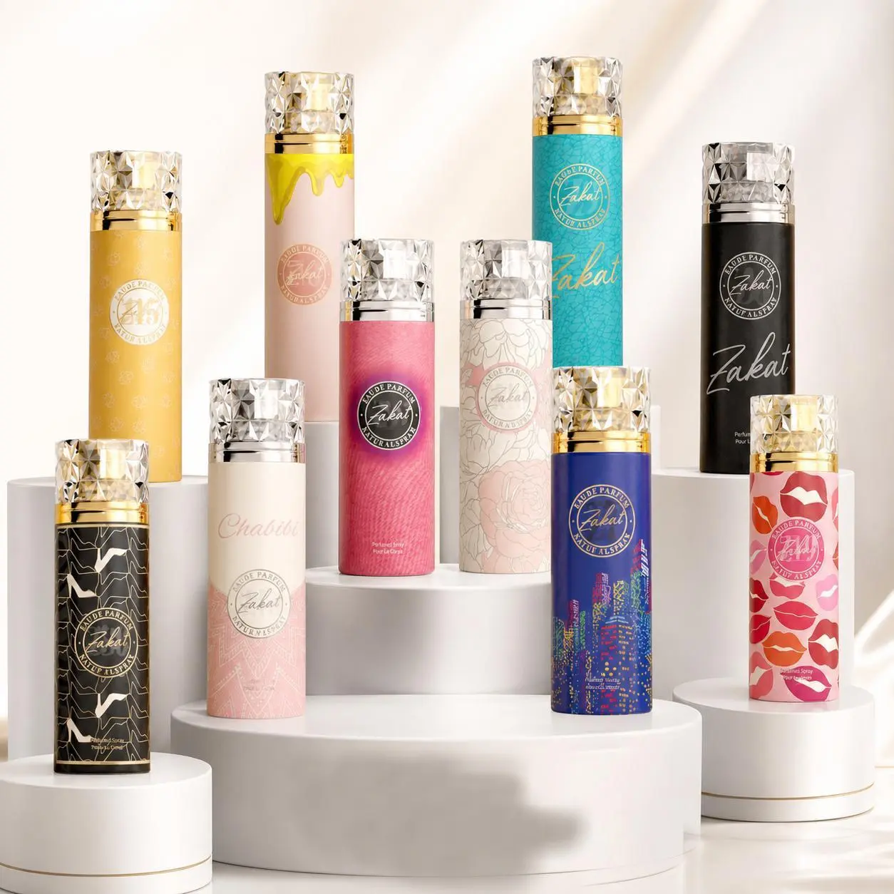 ZAKAT PARFUMS | Zakat Body Spray Pack | Z38 BS + Z6 BS + Z7 BS + Z9 BS + Z15 BS + Z16 BS + Z26 BS + Z19 BS + Z22 BS + Z96 BS | 200 ML | Blackcurrant - Apple - Peach Fragrance Notes