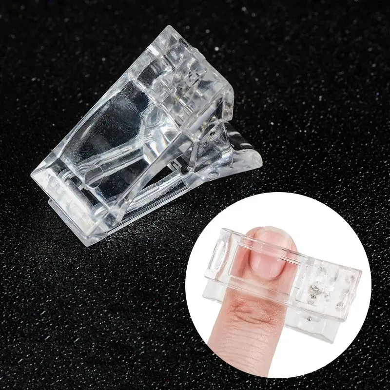 Acrylic Nail Clip Transparent Gel Quick Build Nail Tip Clips Nail Extension UV Clip Repair Nail Art Building Tool Set