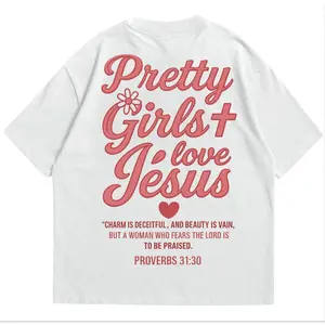 Pretty Girls Love Jesus Jesus Shirt, Christian t shirts, Vintage I Love Jesus Shirt, Jesus design 2025, Gift For Men And For Women, Gift Love Jesus, Full Size, Full Color Womenswear