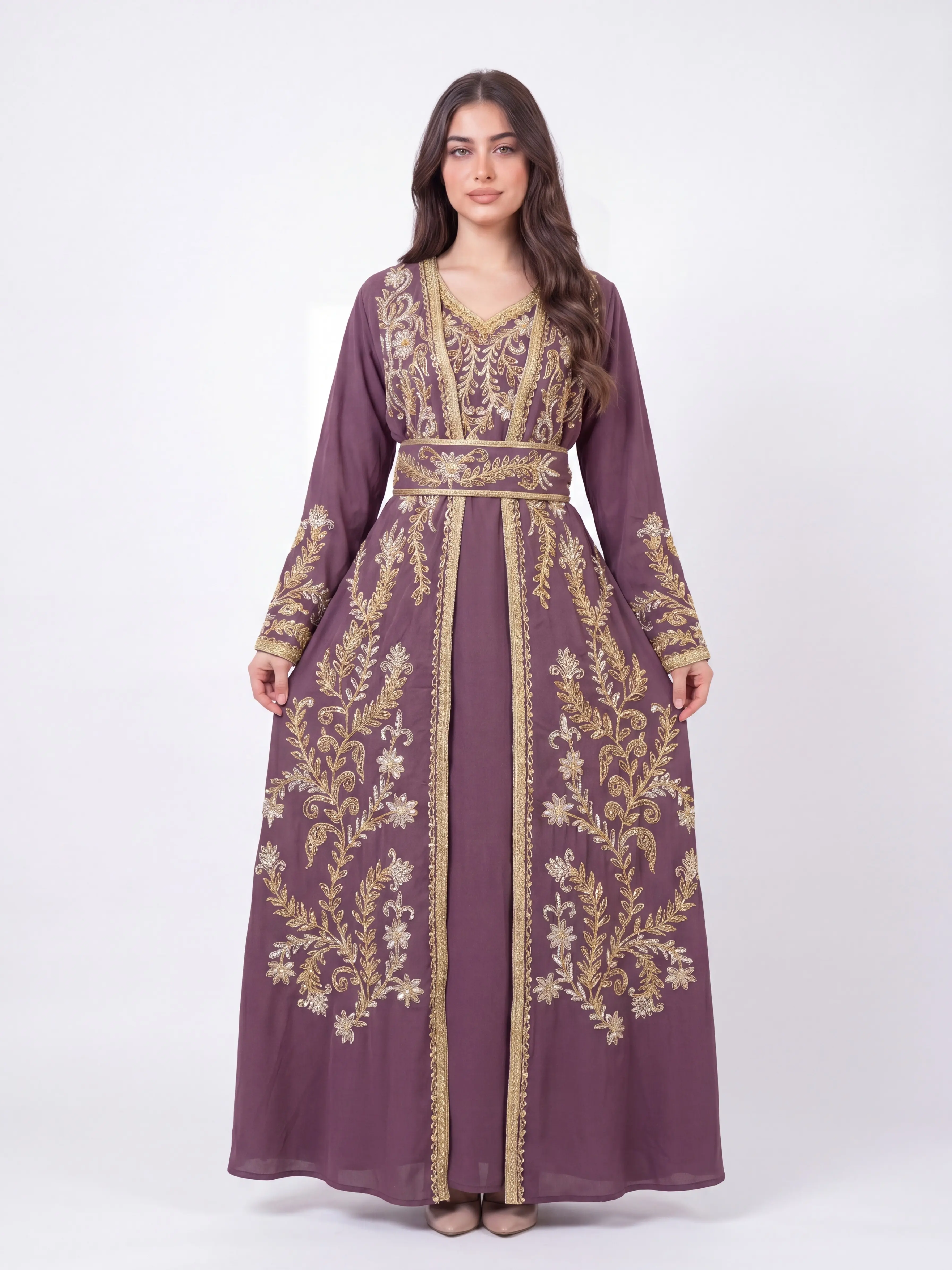 Flowers Kuftan  - Women’s Embroidered Dress, Perfect for Eid Dress, Ramadan, Gifts for Her, Abaya, Eid Dresses 2026
