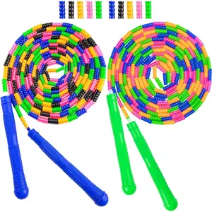 Long Double Dutch Jump Rope 16 Ft 2 Pack, Jump Rope for  Adults, Beaded Segmented Skipping Rope