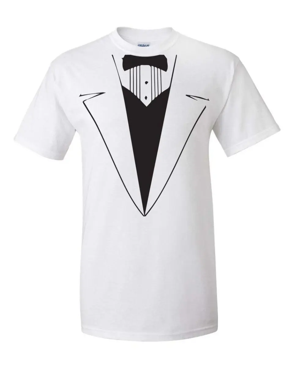 Tuxedo Tux Wedding Funny Gift Groom College Party Men's Tee Shirt, Layer-Friendly, Works in Any Weather, Fun Graphics