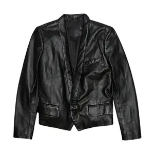 Shrunken Leather Blazer