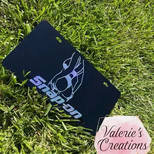 “Snap-On” Black License Plate