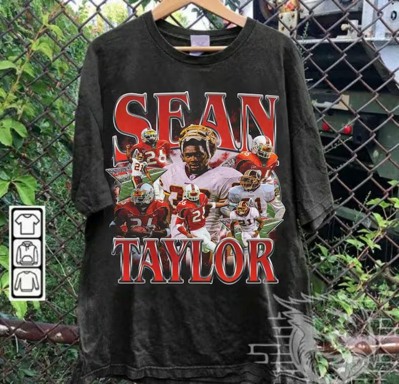 Vintage Sean Taylor Shirt, Vintage 90s Bootleg Style T-Shirt, Football Shirt, Gift For Women and Men, Unisex Tee