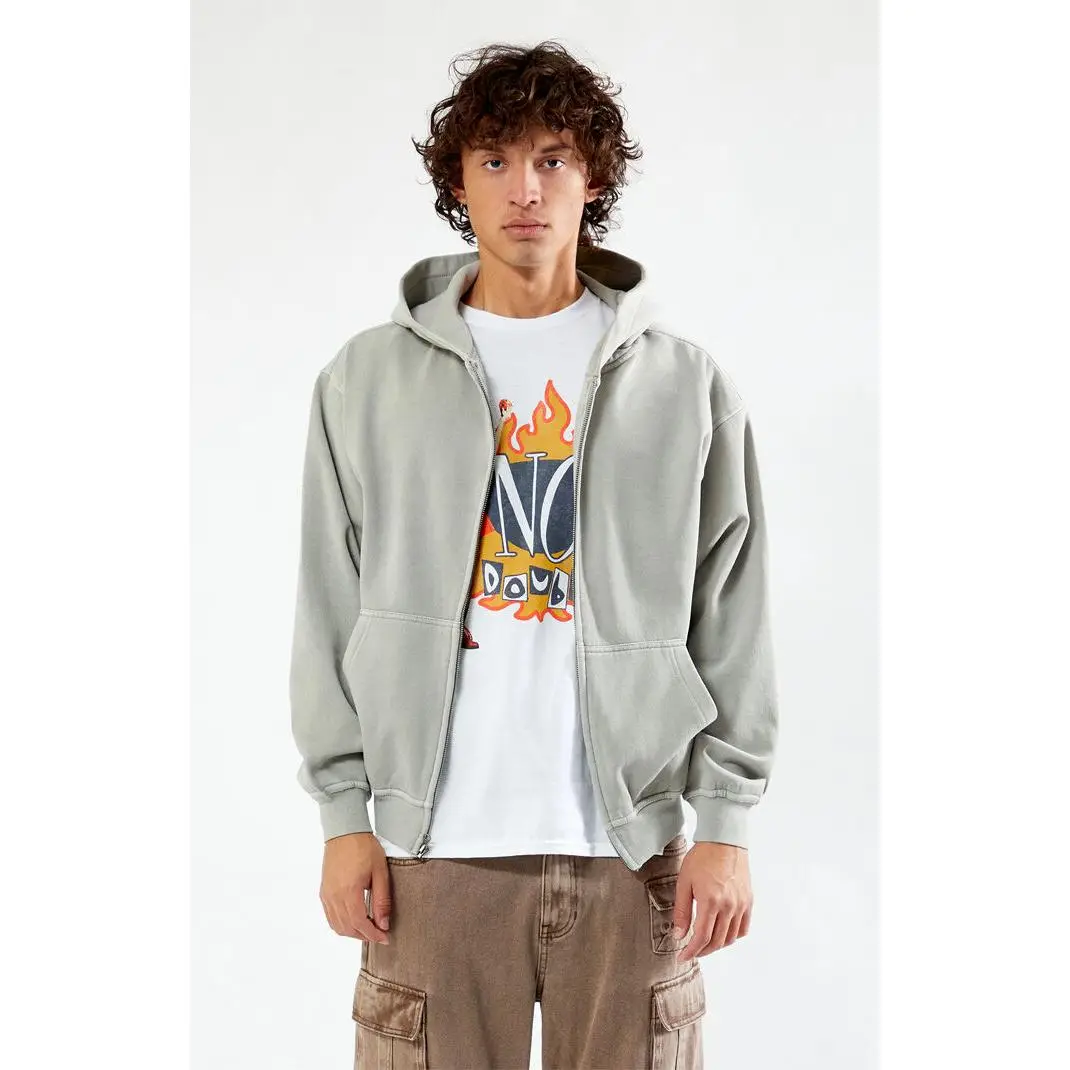Pacsun Men's Vintage Washed Full Zip Hoodie