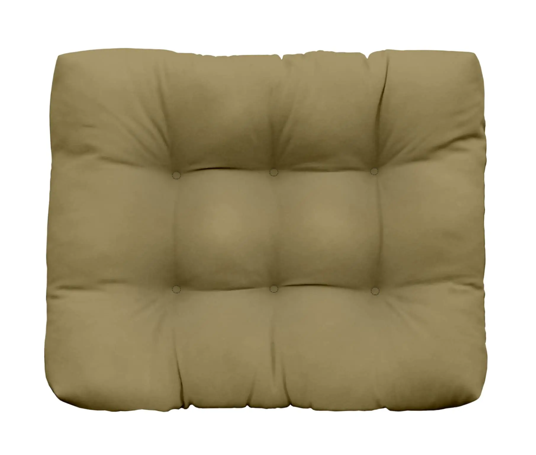 RSH Decor Tufted Ottoman Cushion for Patio Furniture 24" x 20" Outdoor All-Weather Water-Resistant Tan