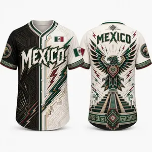 Men's Short-Sleeve Mexican-Inspired Button-Up Graphic Sports Top - Black White, Eagle Wing, Aztec Pyramid Cultural Casual Shir