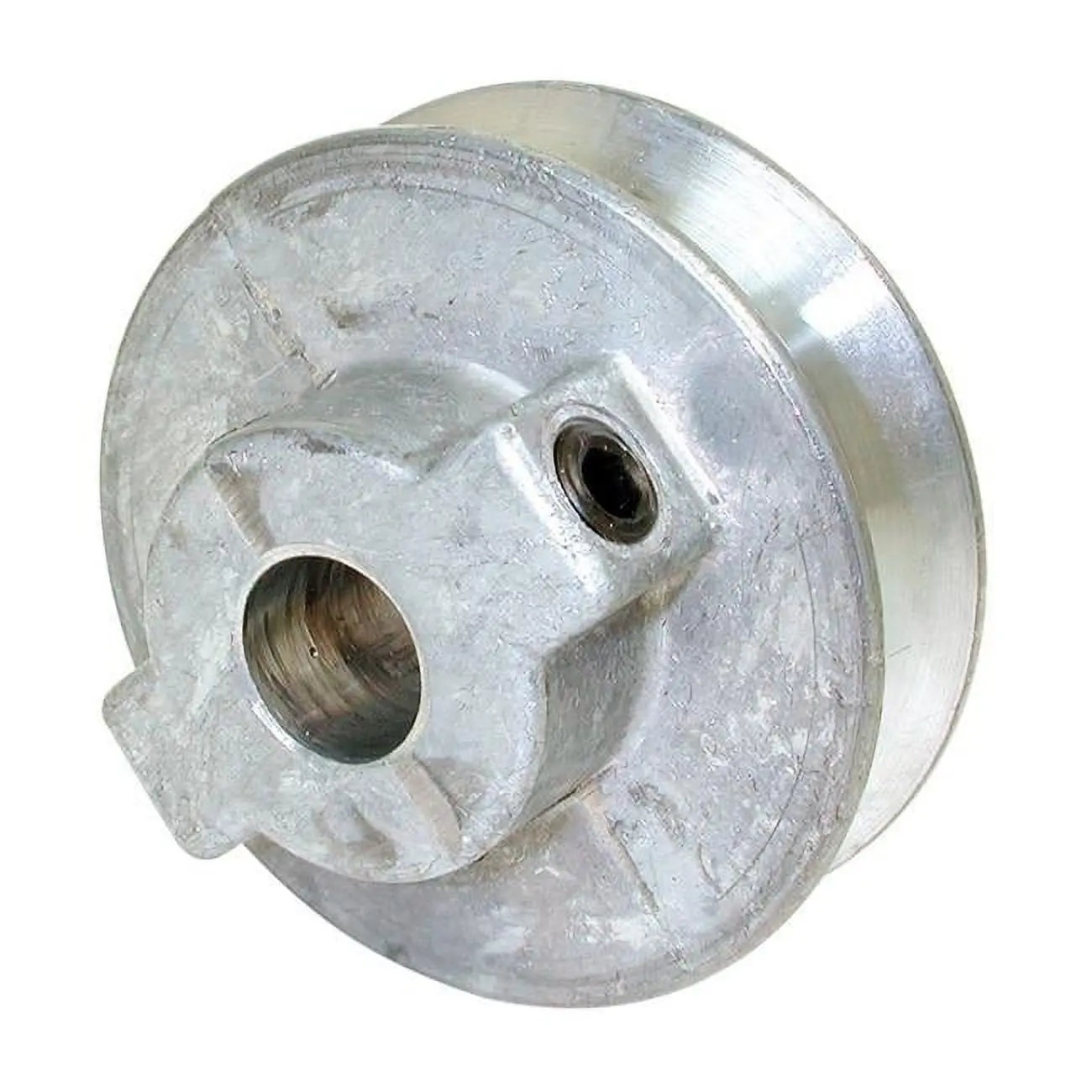 Dial 4303921 Fixed Motor Pulley, Zinc Silver, 2.25 x 0.5 in., Fixed Pulley