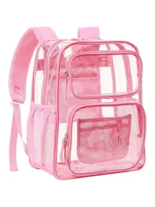 Transparent Backpack for Men Women Teens, Durable PVC Material, Large Capacity, Ideal for Sports Learning Work Travel