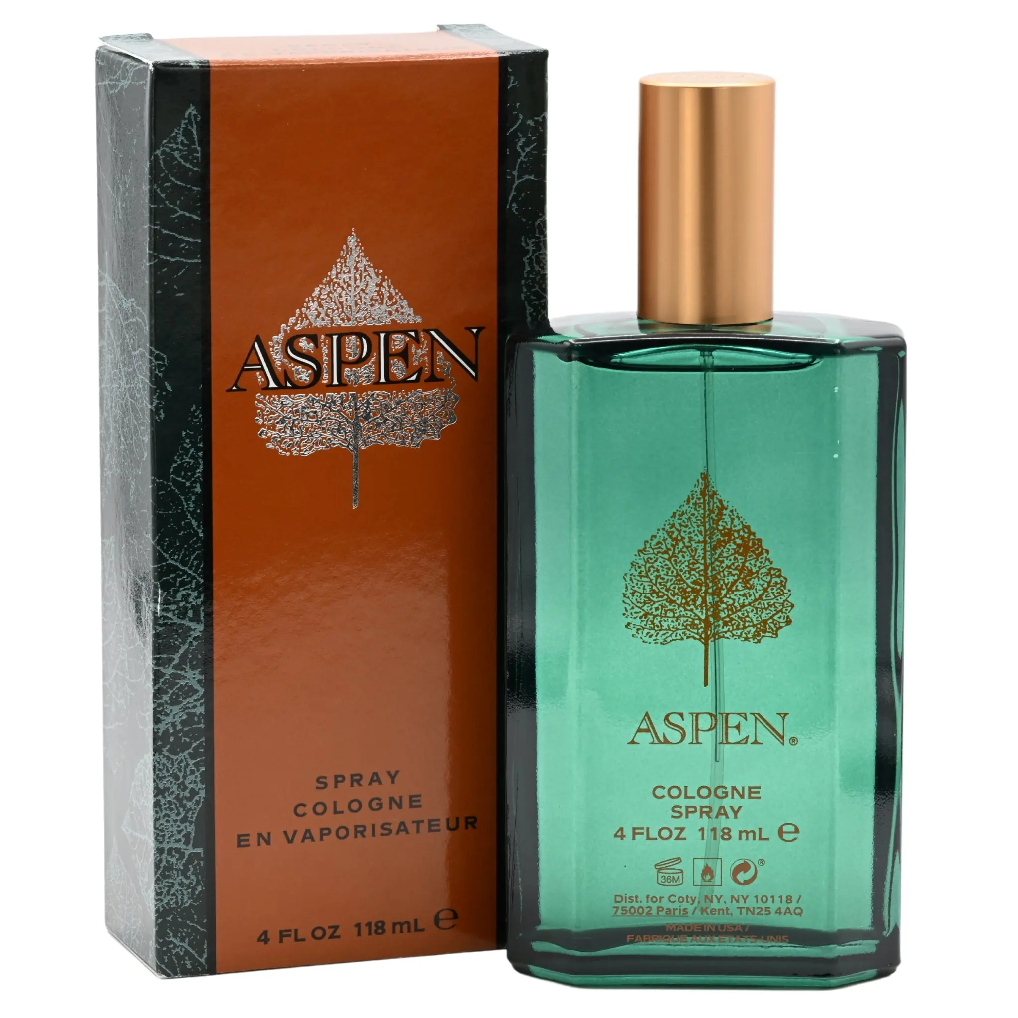 Coty Aspen Refined Men's Aromatic Aquatic EDP Parfum Spray - 4 fl oz EDP Liquid Perfumes, Evening Wear Men's Cologne, Boxed Beauty & Personal Care Fragrance