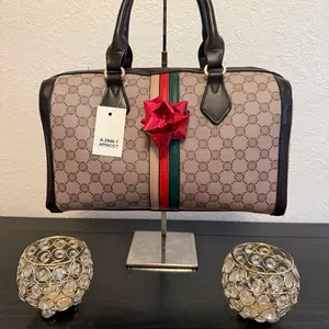 Designer-Inspired Double GG Speedy Handbag with Matching Wallet