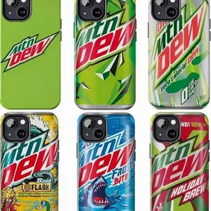 Green Mountain Dew Soda Can Soft Drink Logo Aesthetic Heavy Duty Tough Phone Case Shockproof Drop Protection Durable Hard Cover Trendy for iPhone 11 12 13 14 15 16 17 Pro Max Plus