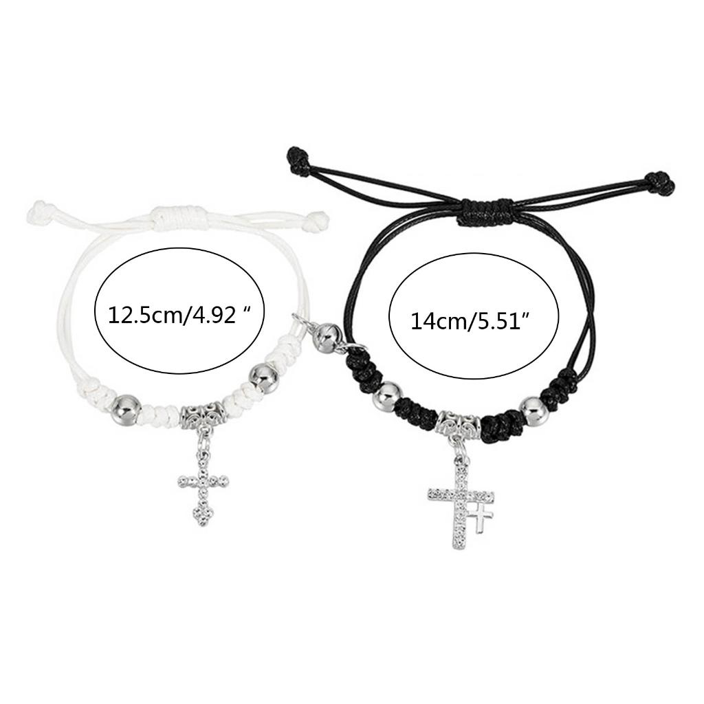 2Pcs Couple Bracelets Adjustable Braided  Friendship Bangle Women Men Jewelry