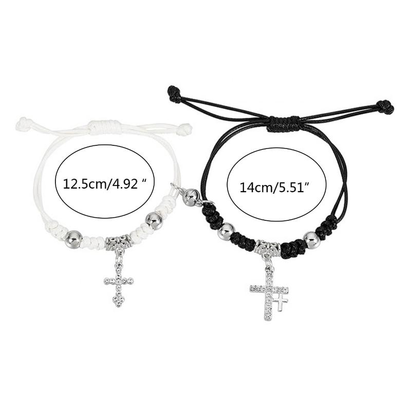 2Pcs Couple Bracelets Adjustable Braided Friendship Bangle Women Men Jewelry 2Pcs Couple Bracelets Adjustable Braided Friendship Bangle Women Men Jewelry