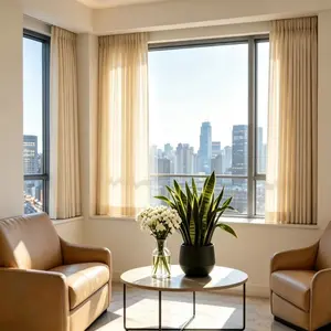 1pc French Cream Dreamy Sheer Curtain, Living Room Lazy Style, Lightweight Fabric, Fits French, Wood Styles, Cozy Atmosphere