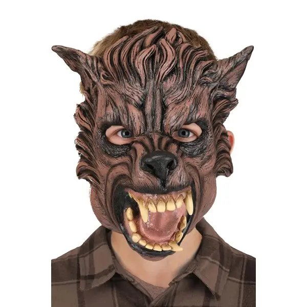 Kid's Brown Wolf Mask