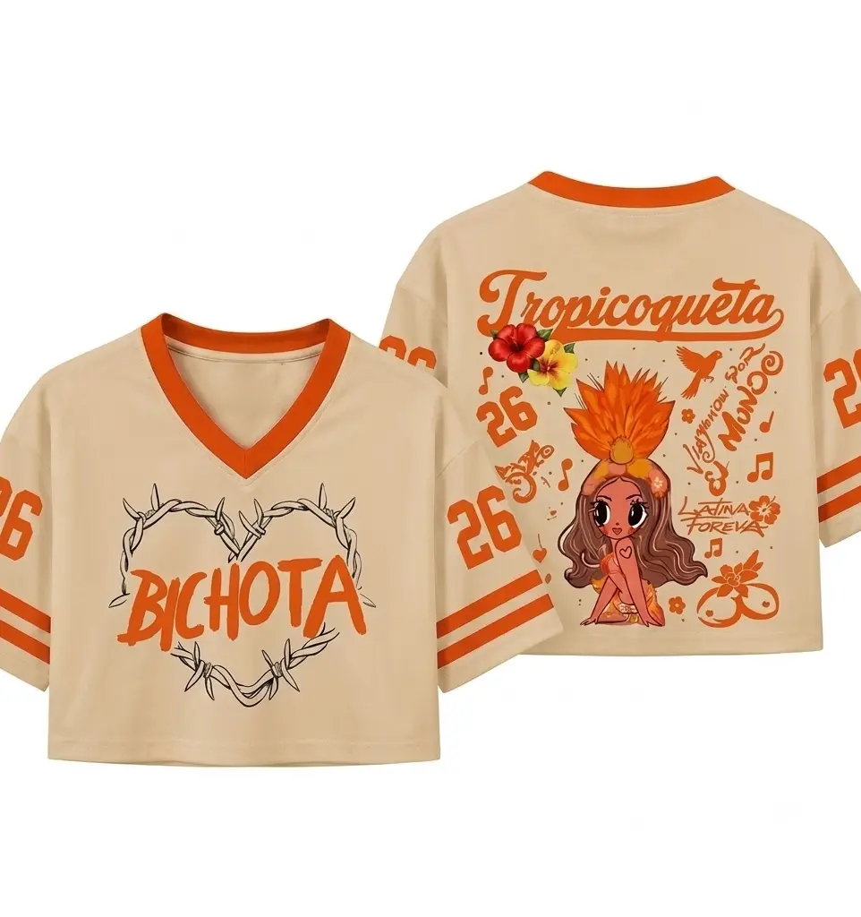 Tropitour Jersey For Both Women Men,K-Karol Tropicoqueta Baseball Jersey, 2026 Trend, Begi  KKroI Jersey, Viajando Por El Mundo Tour Inspired Baseball Jersey, Tropicoqueta Shirt, Latin Concert Outfit