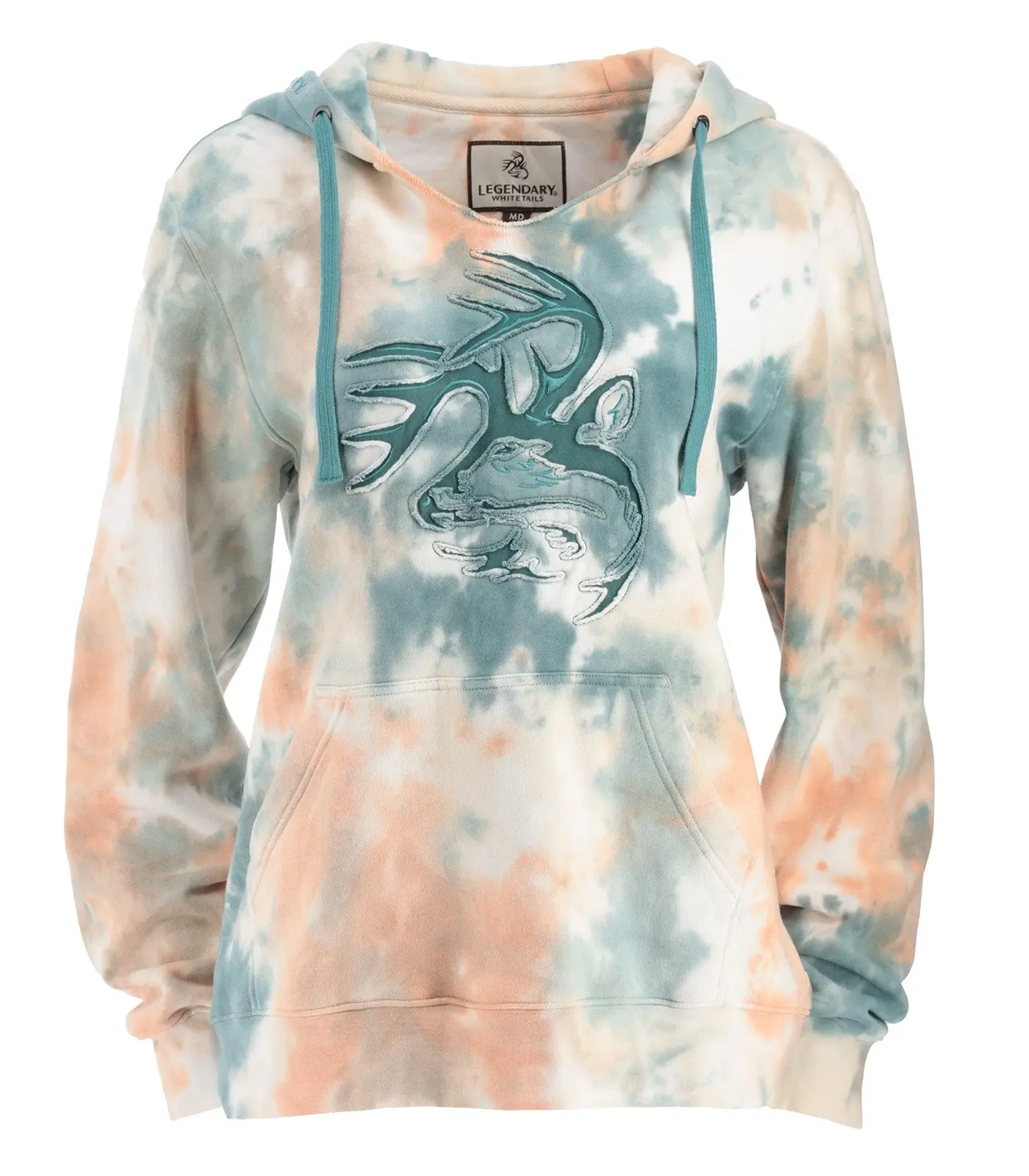 Legendary Whitetails Women's Fitted Camo Outfitter Soft Hoodie - Feminine Tops for Casual Everyday Wear, Comfortable Sweatshirts