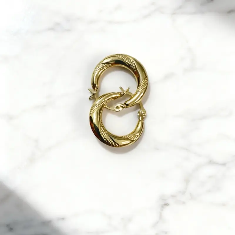 10k Gold Hoop Earrings for Women, Dainty Round Hoops for Daily Wear or Special Occasions
