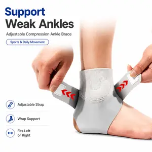 Compression Ankle Brace, Breathable Ankle Support Wrap for Sports, Running, Basketball, Gym, Hiking & Daily Ankle Stability