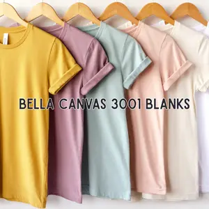 Bella Canvas 3001CVC Blank, Bella Canvas Tees, Plain Bella Canvas Unisex Tops in Various Colors for Men & Women