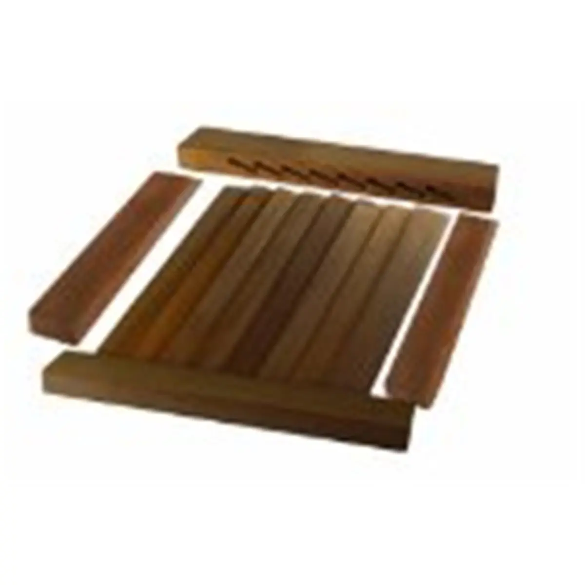 Rails SeaTeak Louvered Door Side Rails, for Home Improvement Building Supplies - Doors, Gates & Windows, Solid Teak, 48 L X 0.87 W X 1.87 H In, Build Your Own Louvered Door