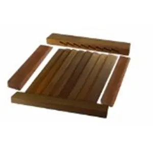 Rails SeaTeak Louvered Door Side Rails, for Home Improvement Building Supplies - Doors, Gates & Windows, Solid Teak, 48 L X 0.87 W X 1.87 H In, Build Your Own Louvered Door