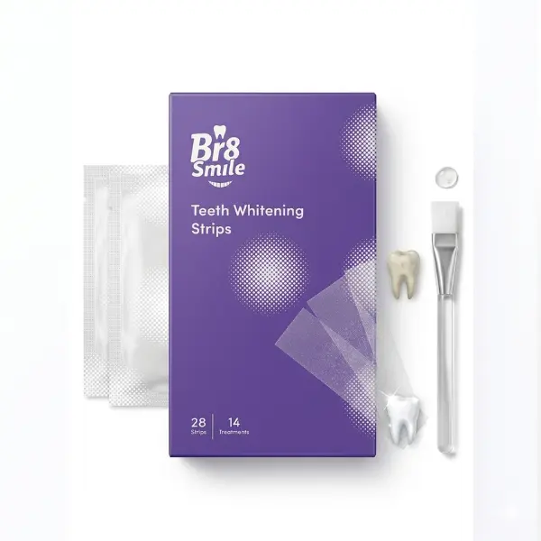 Teeth Whitening Strips Kit – 14 Treatments (28 Strips) | Fast Stain Removal for Yellow Teeth | Enamel Safe, Easy At-Home Whitening in 30 Minutes