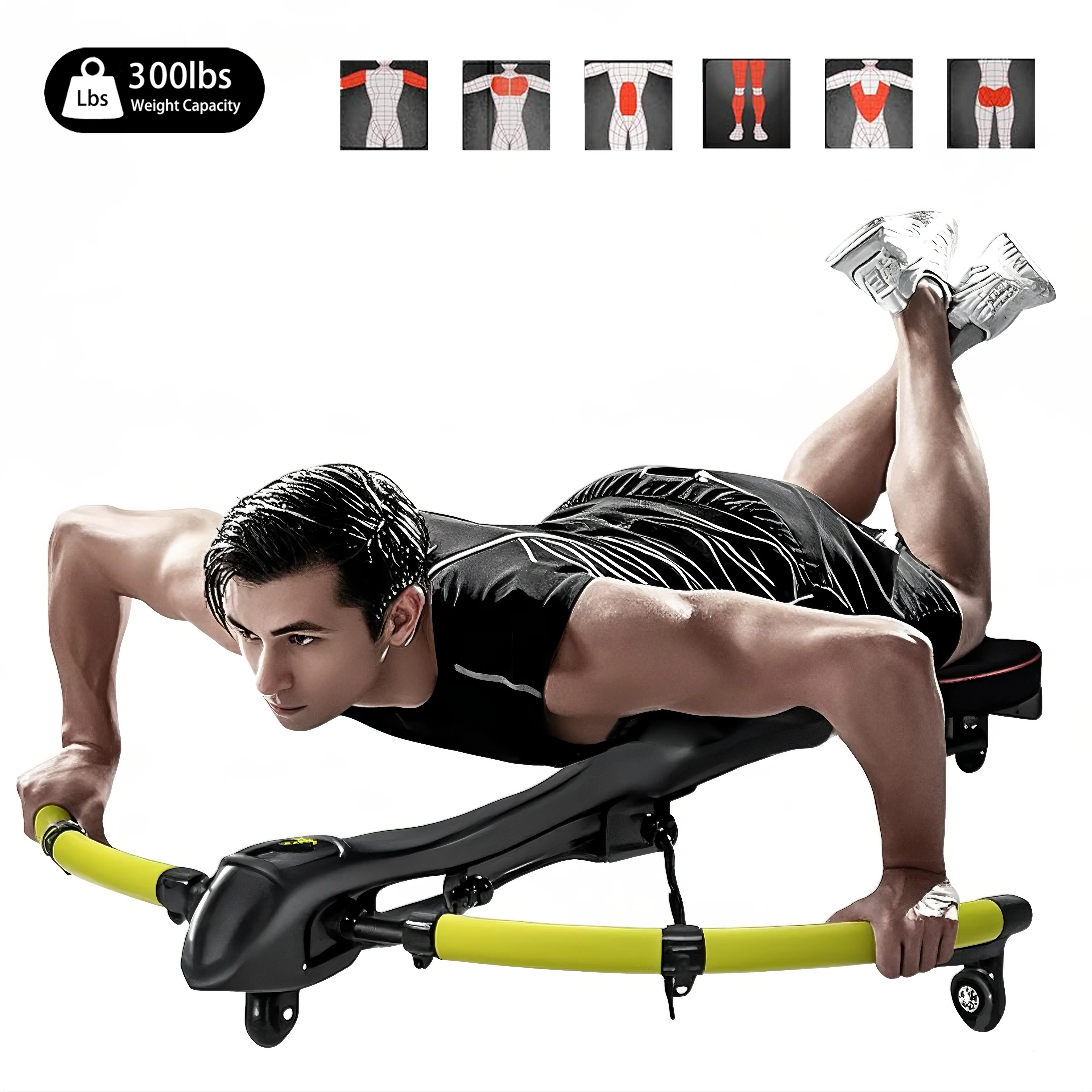 6-in-1 Adjustable Leg Slider Home Exercise Equipment - Portable Fitness Tool, Compact Customizable Home Gym Accessory, Easy Assembly, Strength Training for Arms, Chest, Waist, Hips, Thighs, Shoulders, Lightweight, Space-Saving Muscle Trainer