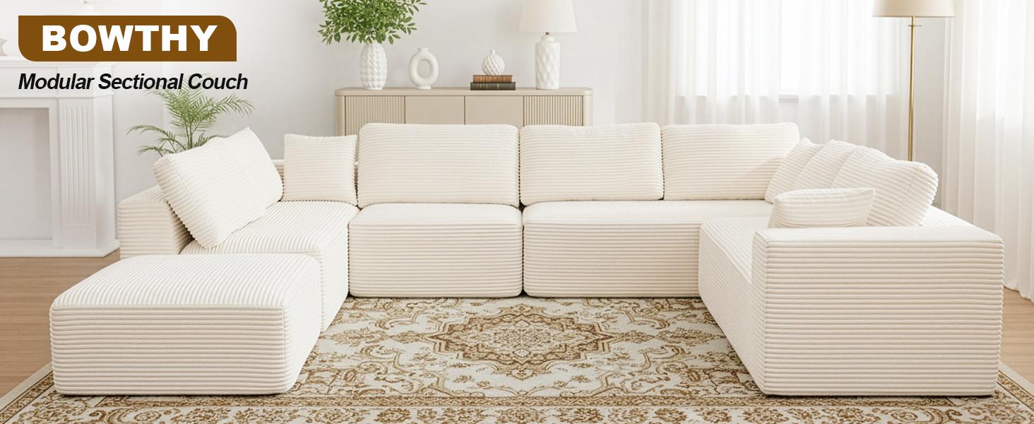 Modular Sectional Cloud Couch for Living Room,Modern Boneless Couche Set with Plush Corduroy,Comfy Floor Sofa with Memory Foam,Stupendous U Shaped Sofa with Chaise,No Assembly Required、shaped sofa Modular Sectional Cloud Couch for Living Room,Modern Boneless Couche Set with Plush Corduroy,Comfy Floor Sofa with Memory Foam,Stupendous U Shaped Sofa with Chaise,No Assembly Required、shaped sofa