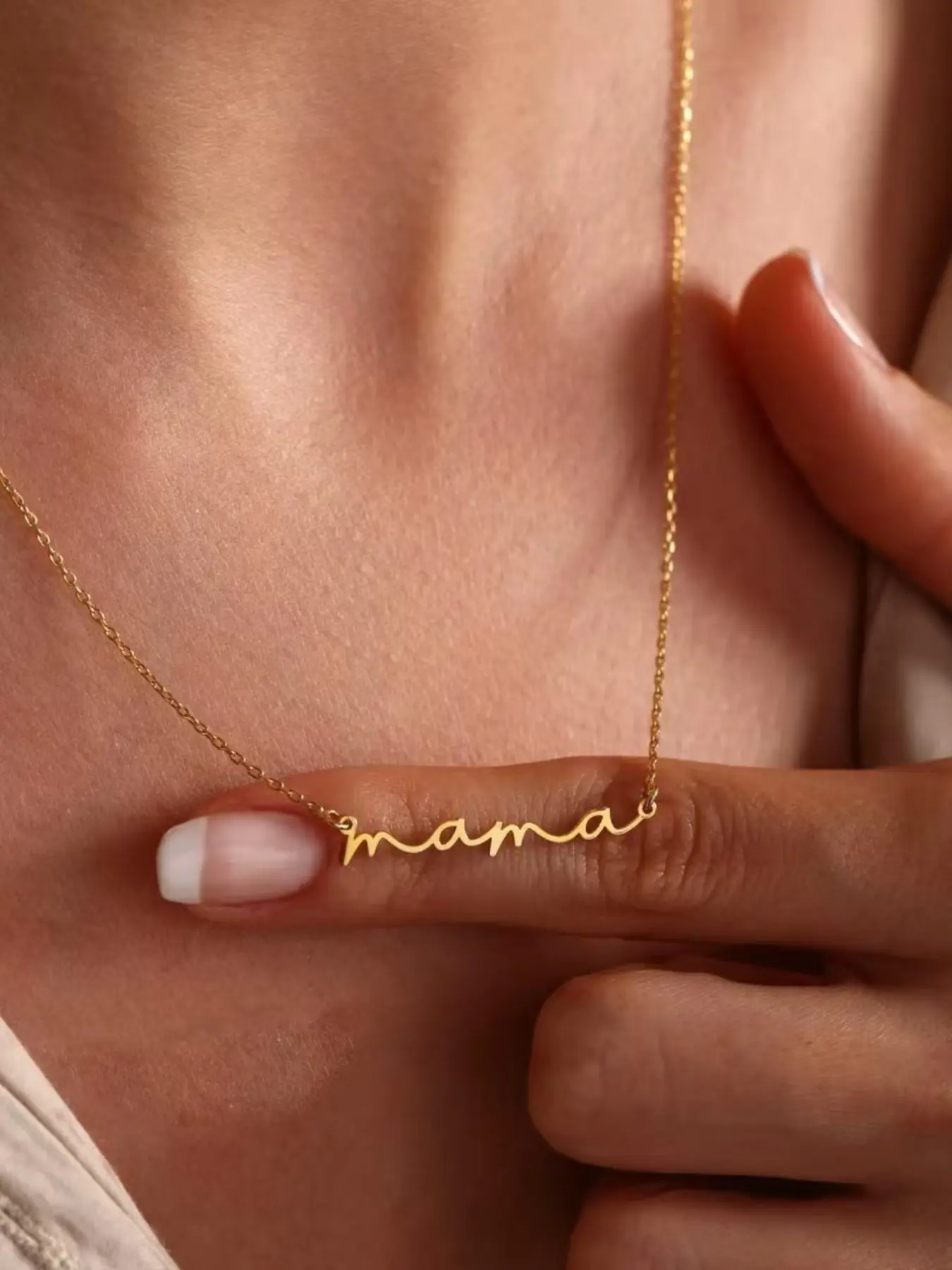 Fashion Artistic Mama Necklace, Chain Necklaces, Modern Versatile Accessories, Daily Wear, Party Jewelry, Valentine's Gift, Holiday Present, Mother's Day, Thanksgiving, Christmas